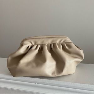 ASOS My Accessories Pillow Clutch in Stone Colour